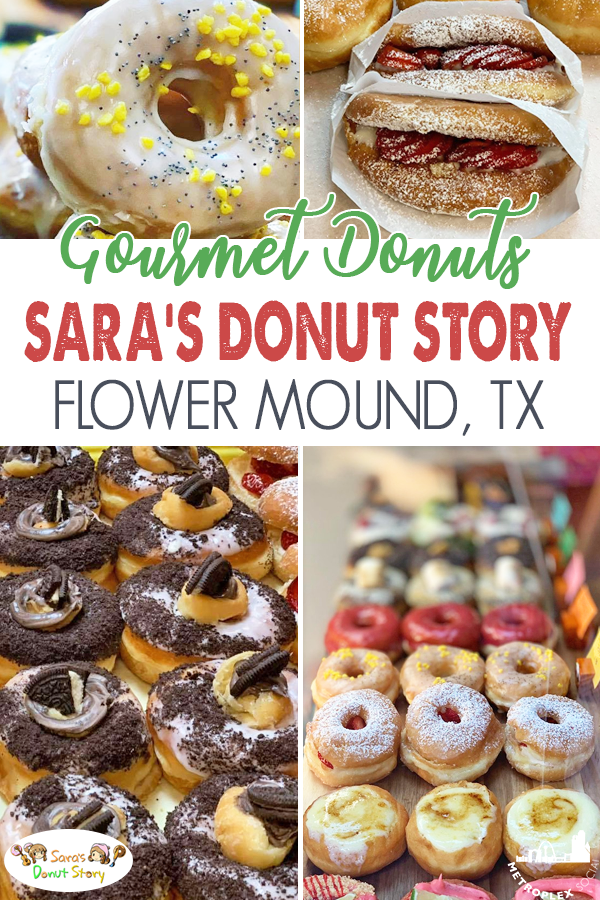 GOURMET DONUTS FLOWER MOUND TX SARAS DONUT STORY PIN