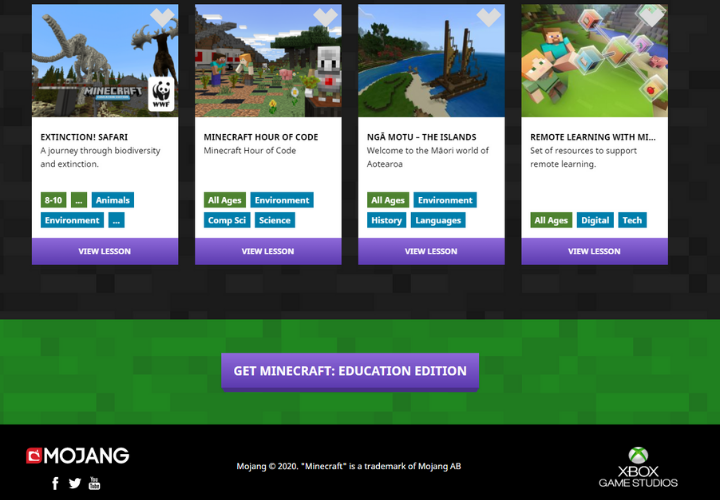 free minecraft education